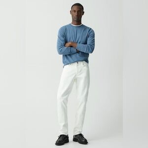 Theory Men’s Raffi Slim Straight Leg White Denim Jeans SZ 32